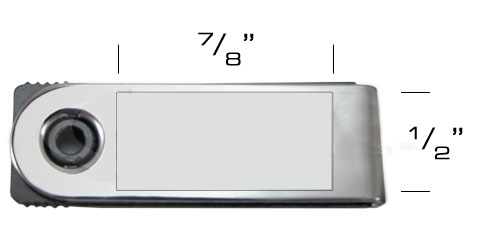 the logo size of slim usb flash drive