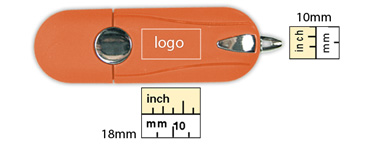 the logo size of sunbrust usb flash drive