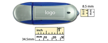 logo size of oval usb flash drive