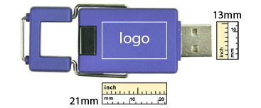 the logo size of Billboard USB Flash Drive