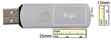 logo size of Deluxe USB Flash Drive