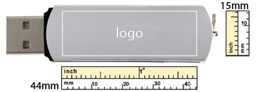 logo size of Deluxe USB Flash Drive