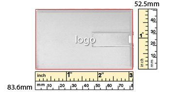 the logo size of icard usb flash drive