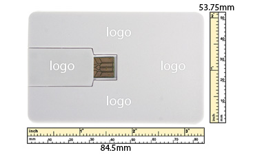 the logo size of Flip Card USB Flash Drive